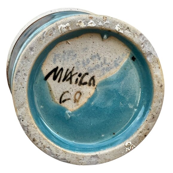 Handmade Mexican Pottery Vase With Handles 7.5" Tall 5.5" D  Hand-Painted - Picture 8 of 8